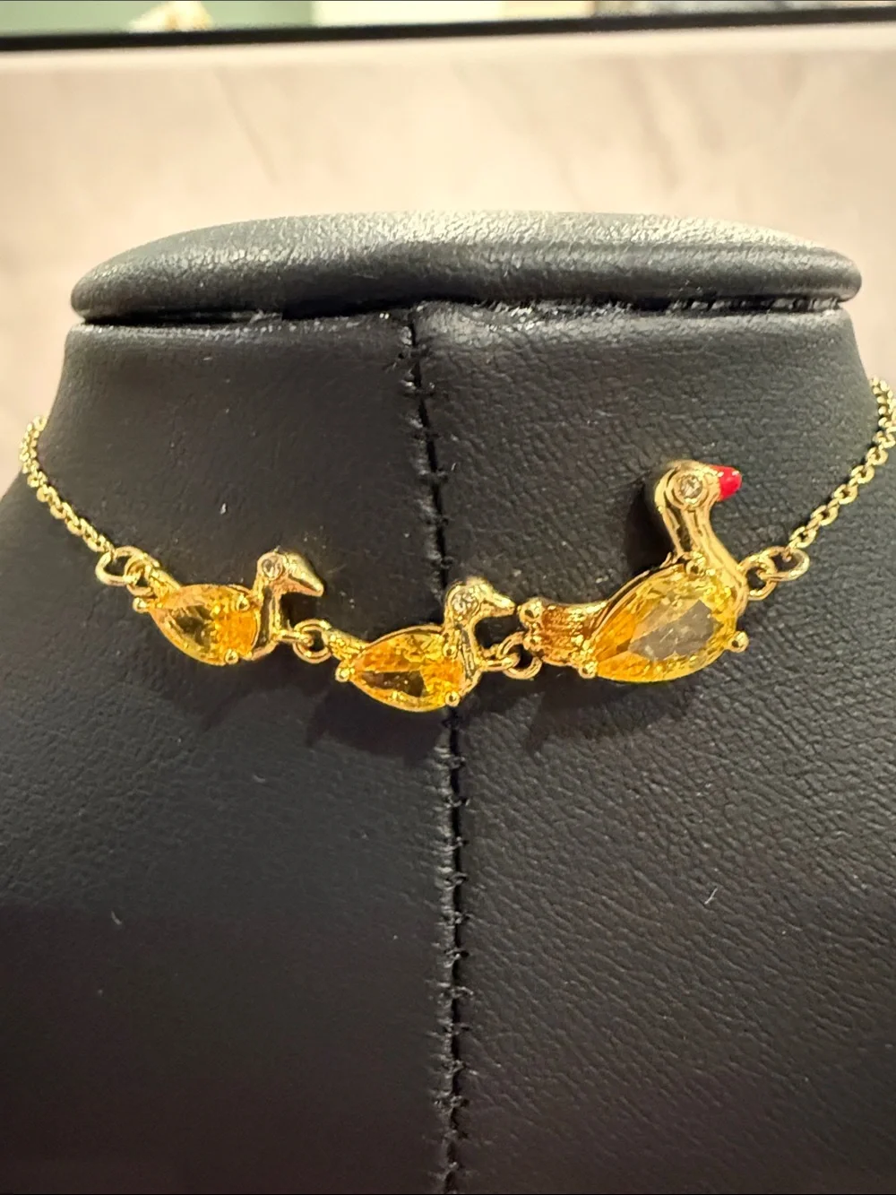 Kate Spade |♠️| Gold Plated & Crystals Mother Duck Trio Bracelet